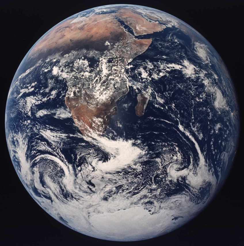 Earth from space. View of the whole globe.